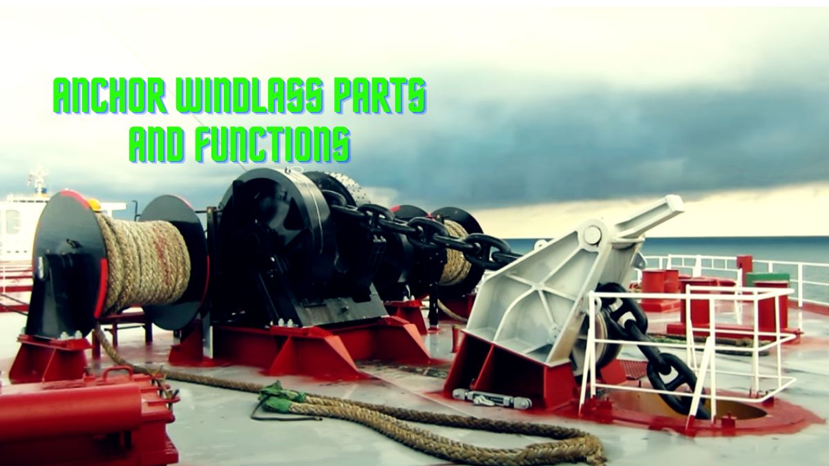 Anchor windlass parts and functions